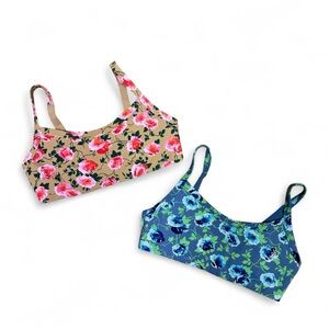 Aerie Floral Print Sports Bra Set